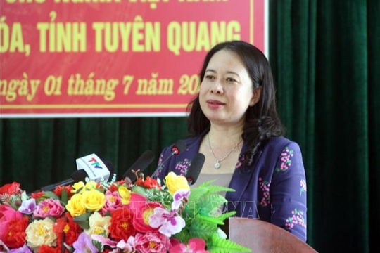 Phó Chủ tịch nước Võ Thị Ánh Xuân thăm và làm việc tại Tuyên Quang