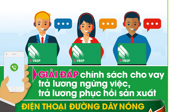 Công bố đường dây nóng giải đáp chính sách cho vay trả lương ngừng việc