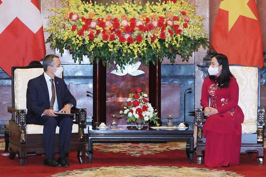 Phó Chủ tịch nước Võ Thị Ánh Xuân tiếp Phó Tổng thống, Bộ trưởng Ngoại giao Thụy Sỹ Ignazio Cassis