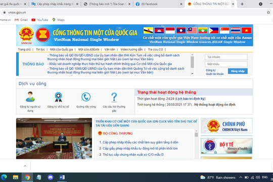 Từ ngày 01/9: Cấp phép nhập khẩu trang thiết bị y tế qua Cơ chế một cửa quốc gia