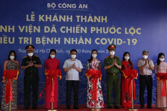 Bộ Công an khánh thành, đưa vào hoạt động Bệnh viện dã chiến điều trị Covid-19