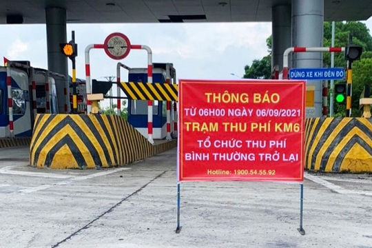 Trạm Km6 tuyến cao tốc Nội Bài - Lào Cai tổ chức thu phí trở lại
