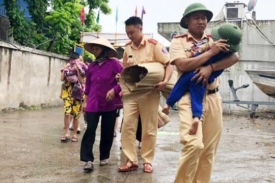 Lực lượng Công an nhân dân chủ động ứng phó với diễn biến bão Conson