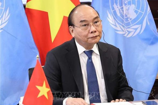 Chủ tịch nước Nguyễn Xuân Phúc phát biểu tại Hội nghị thượng đỉnh về chấm dứt đại dịch Covid-19