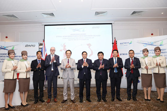 Thủ tướng Phạm Minh Chính dự Lễ công bố đường bay thẳng Việt Nam - Anh