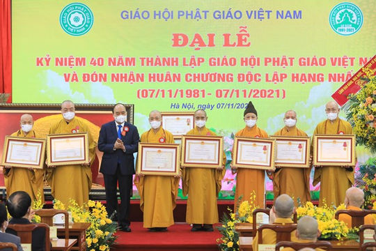 Giáo hội Phật giáo Việt Nam kỷ niệm 40 năm thành lập và đón nhận Huân chương Độc lập hạng Nhất