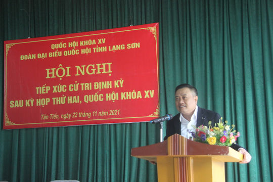 Tổng Kiểm toán nhà nước Trần Sỹ Thanh cùng Đoàn đại biểu Quốc hội tỉnh Lạng Sơn tiếp xúc cử tri sau Kỳ họp thứ 2, Quốc hội khóa XV