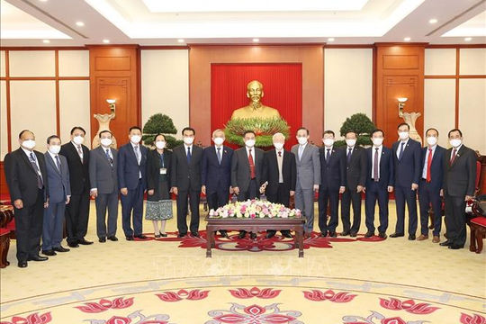 Tổng Bí thư Nguyễn Phú Trọng tiếp Chủ tịch Quốc hội Lào Saysomphone Phomvihane