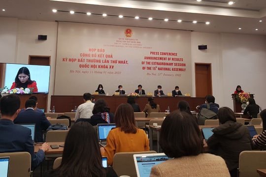 Bế mạc Kỳ họp bất thường lần thứ nhất, Quốc hội Khóa XV Bế mạc Kỳ họp bất thường lần thứ nhất, Quốc hội Khóa XV