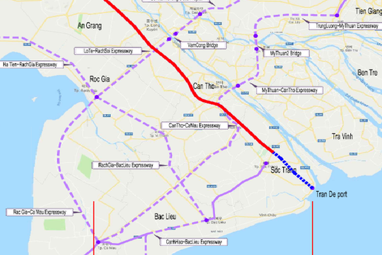 Hơn 44.300 tỷ đồng đầu tư cao tốc Châu Đốc - Cần Thơ - Sóc Trăng giai đoạn 1 Hơn 44.300 tỷ đồng đầu tư cao tốc Châu Đốc - Cần Thơ - Sóc Trăng giai đoạn 1