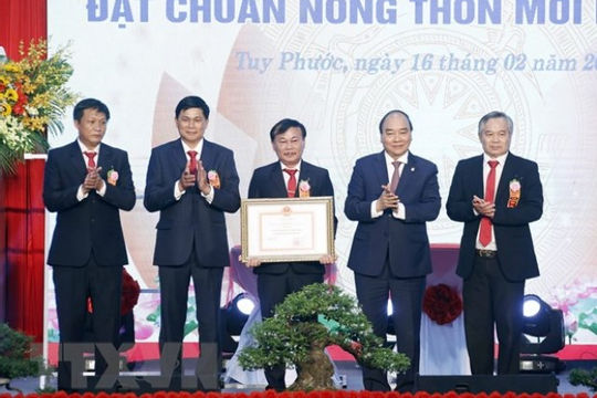 Chủ tịch nước Nguyễn Xuân Phúc dự Lễ công nhận huyện Tuy Phước (Bình Định) đạt chuẩn nông thôn mới