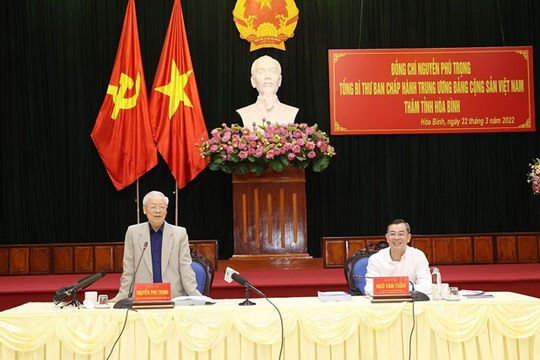 Tổng Bí thư yêu cầu Hòa Bình thực hiện tốt công tác phòng, chống dịch, phục hồi phát triển kinh tế Tổng Bí thư yêu cầu Hòa Bình thực hiện tốt công tác phòng, chống dịch, phục hồi phát triển kinh tế