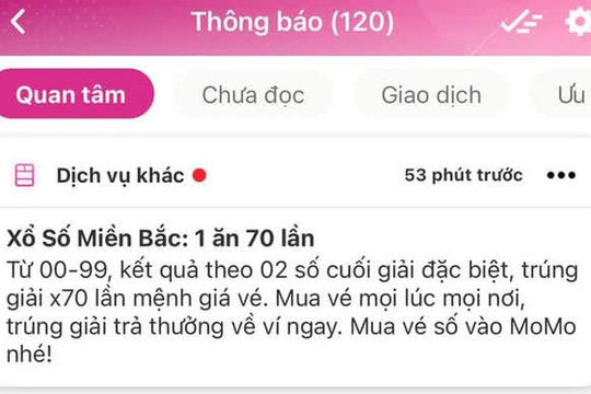 Bộ Tài chính đang phối hợp với các cơ quan liên quan xử lý dịch vụ “Đặt 1 ăn 70”
