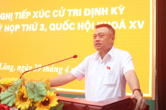 Tổng Kiểm toán nhà nước Trần Sỹ Thanh tiếp xúc cử tri huyện Văn Lãng