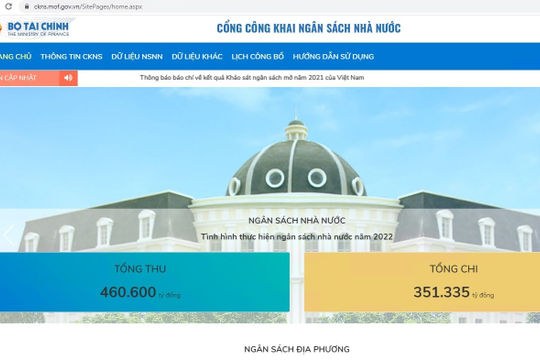 Điểm số công khai ngân sách của Việt Nam tiếp tục được cải thiện Điểm số công khai ngân sách của Việt Nam tiếp tục được cải thiện
