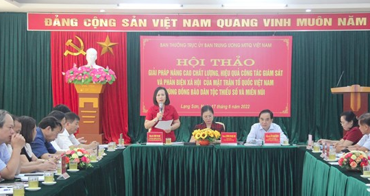 Nâng cao chất lượng công tác giám sát và phản biện xã hội của Mặt trận Tổ quốc vùng đồng bào dân tộc thiểu số