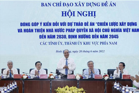 Tiếp tục hoàn thiện Dự thảo Đề án xây dựng và hoàn thiện Nhà nước pháp quyền