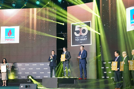 PVFCCo tiếp tục được Tạp chí Forbes Việt Nam vinh danh “Top 50 công ty niêm yết tốt nhất”