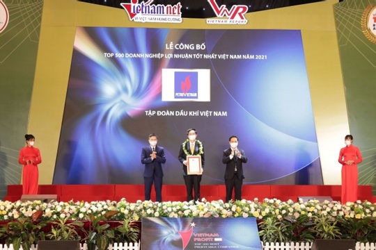 Petrovietnam được xếp hạng doanh nghiệp đạt lợi nhuận tốt nhất Việt Nam