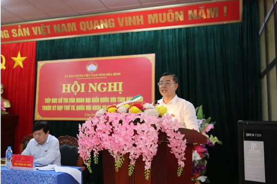 Đại biểu Quốc hội, Phó Tổng Kiểm toán nhà nước phụ trách Ngô Văn Tuấn tiếp xúc cử tri trước Kỳ họp thứ 4