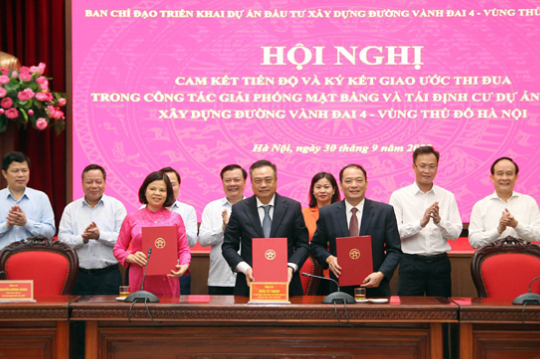 Thi đua đẩy nhanh tiến độ giải phóng mặt bằng Dự án đường Vành đai 4 - Vùng Thủ đô