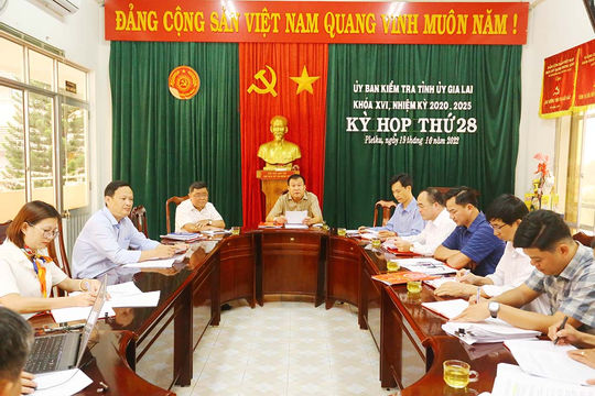 UBKT Tỉnh ủy Gia Lai thông báo kết quả Kỳ họp thứ 28