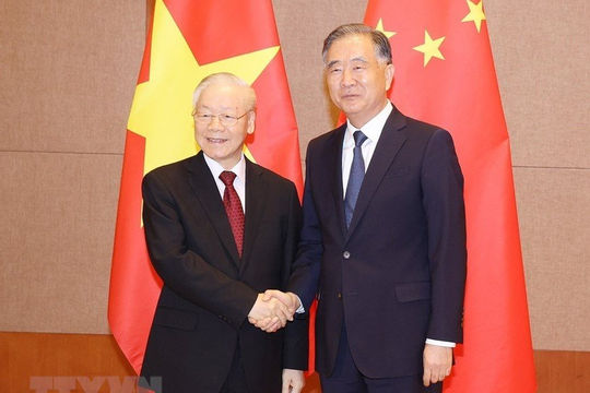 Tổng Bí thư Nguyễn Phú Trọng hội kiến Chủ tịch Chính hiệp Trung Quốc