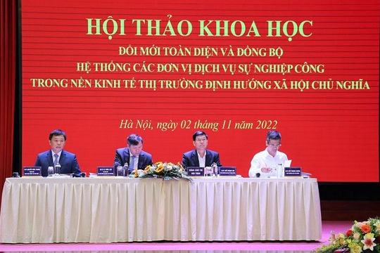 Đổi mới toàn diện, đồng bộ hệ thống các đơn vị dịch vụ sự nghiệp công Đổi mới toàn diện, đồng bộ hệ thống các đơn vị dịch vụ sự nghiệp công