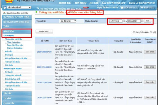 Sửa đổi, bổ sung một số thủ tục hành chính trong lĩnh vực đấu thầu