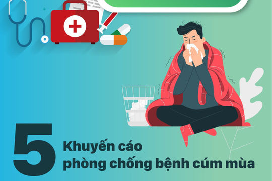 Infographic - Bộ Y tế khuyến cáo 5 biện pháp phòng, chống bệnh cúm mùa