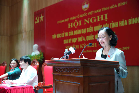 Tổng Kiểm toán nhà nước Ngô Văn Tuấn tiếp xúc cử tri tại Thành phố Hòa Bình