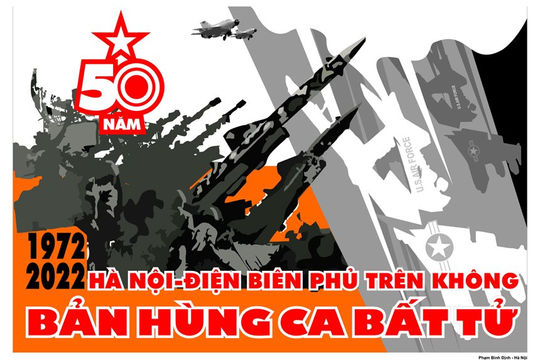 Phát hành tranh cổ động tuyên truyền kỷ niệm 50 năm Chiến thắng Hà Nội – Điện Biên Phủ trên không