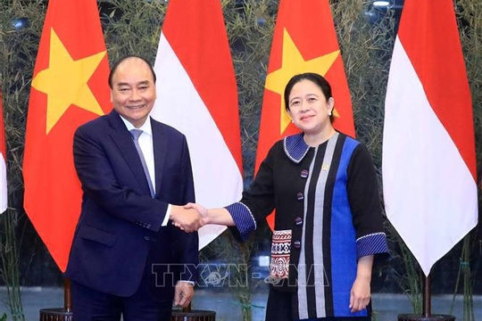 Chủ tịch nước Nguyễn Xuân Phúc hội kiến Chủ tịch Quốc hội Indonesia