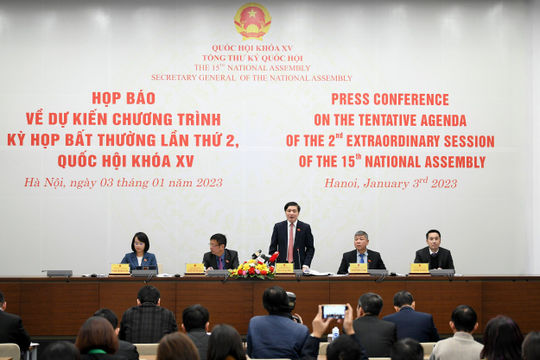 Kỳ họp bất thường lần thứ 2, Quốc hội khóa XV: Xem xét thông qua 1 luật, 3 nghị quyết Kỳ họp bất thường lần thứ 2, Quốc hội khóa XV: Xem xét thông qua 1 luật, 3 nghị quyết