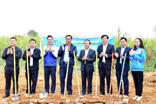 Đoàn Thanh niên KTNN khởi công xây dựng các công trình hỗ trợ tại trường vùng cao Lạc Sơn, tỉnh Hòa Bình