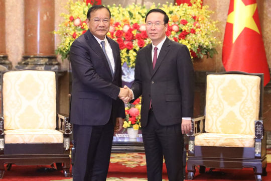 Chủ tịch nước tiếp Phó Thủ tướng, Bộ trưởng Ngoại giao và Hợp tác Quốc tế Campuchia