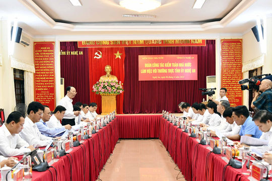 Đưa mối quan hệ hợp tác giữa Kiểm toán nhà nước với tỉnh Nghệ An ngày càng đi vào chiều sâu, hiệu quả Đưa mối quan hệ hợp tác giữa Kiểm toán nhà nước với tỉnh Nghệ An ngày càng đi vào chiều sâu, hiệu quả
