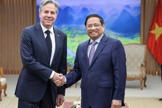 Thủ tướng Chính phủ Phạm Minh Chính tiếp Ngoại trưởng Hoa Kỳ Antony Blinken