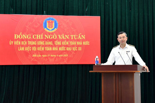 Tổng Kiểm toán nhà nước Ngô Văn Tuấn làm việc với Kiểm toán nhà nước khu vực XII