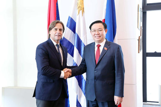 Chủ tịch Quốc hội Vương Đình Huệ hội kiến Tổng thống Đông Uruguay Chủ tịch Quốc hội Vương Đình Huệ hội kiến Tổng thống Đông Uruguay