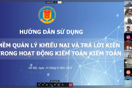 Hướng dẫn sử dụng phần mềm quản lý khiếu nại, trả lời kiến nghị kiểm toán