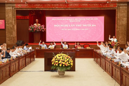 Khai mạc Hội nghị lần thứ 13 Ban Chấp hành Đảng bộ Thành phố Hà Nội khóa XVII 