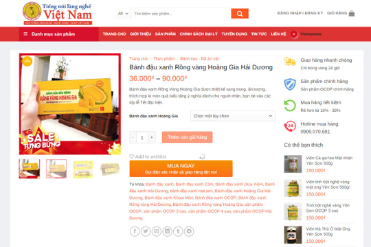 Hải Dương tích cực đưa sản phẩm OCOP lên sàn thương mại điện tử Hải Dương tích cực đưa sản phẩm OCOP lên sàn thương mại điện tử