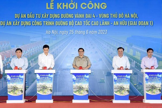 Khởi công Dự án đầu tư xây dựng đường Vành đai 4 - Vùng Thủ đô Hà Nội 