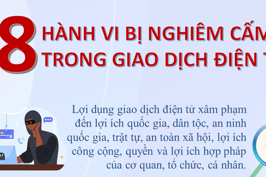 Infographic - 8 hành vi bị nghiêm cấm trong giao dịch điện tử