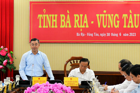 Tổng Kiểm toán nhà nước Ngô Văn Tuấn làm việc với tỉnh Bà Rịa - Vũng Tàu về việc thực hiện kiến nghị kiểm toán