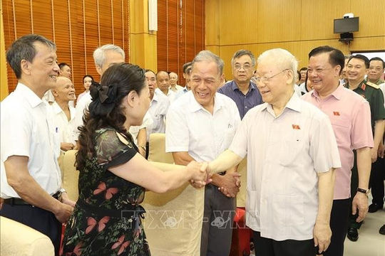 Tổng Bí thư Nguyễn Phú Trọng tiếp xúc cử tri Thành phố Hà Nội