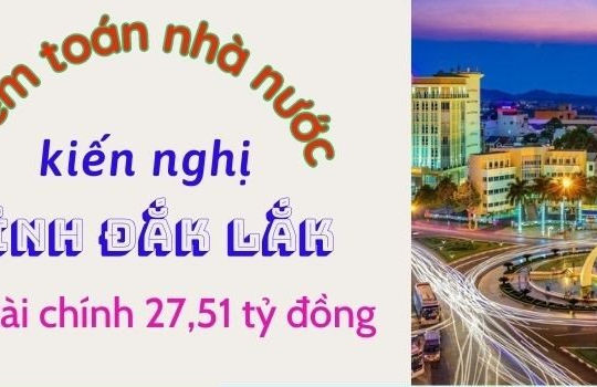 Kiểm toán nhà nước kiến nghị tỉnh Đắk Lắk xử lý tài chính hơn 27,5 tỷ đồng