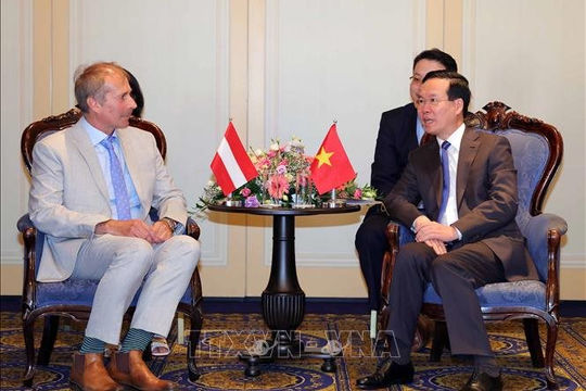 Chủ tịch nước tiếp Chủ tịch Hội hữu nghị Áo - Việt Nam