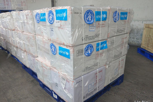 185.700 liều vắc xin 5 trong 1 về Việt Nam để tiêm chủng cho trẻ em